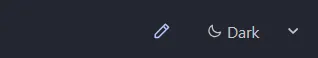 A screenshot of the edit notes icon in the top right social bar.